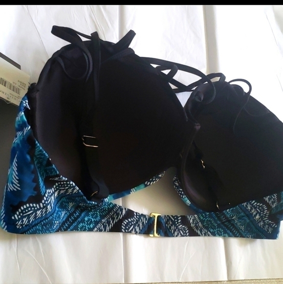 PARAMOUR/NORDSTROM Strappy Bralettte Bikini Top BRA Sz 0X UPF 50+ NEW Sexy! - Picture 6 of 15